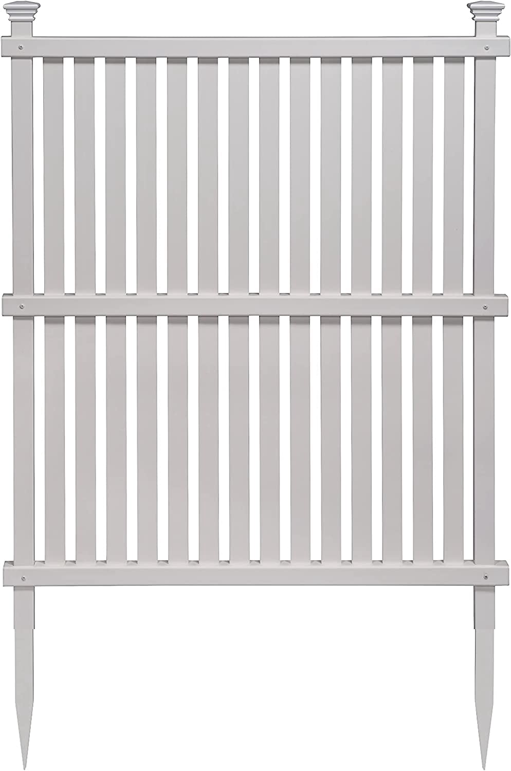 45.5in H x 36.5in W (1 Panel) No Dig Enclo Wilmington White Vinyl Privacy Screen, Outdoor Privacy Panel, Trash Can Enclosure, Air Conditioner Fence, Pool Equipment Enclosure, ZP19074
