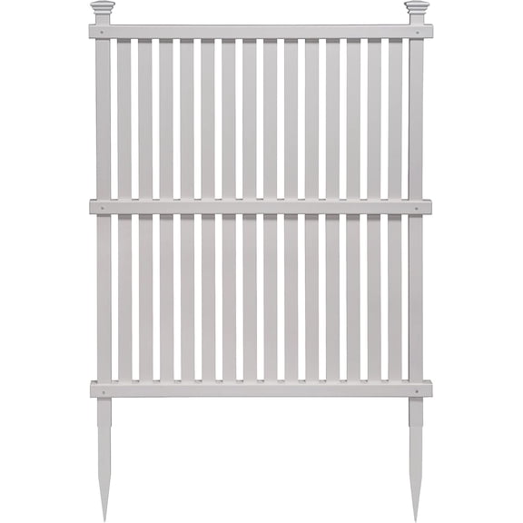 45.5in H x 36.5in W (1 Panel) No Dig Enclo Wilmington White Vinyl Privacy Screen, Outdoor Privacy Panels, Trash Can Enclosure, Air Conditioner Fence, Pool Equipment Enclosure, ZP19074