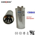 thumbnail image 1 of 45/7.5 MFD uF Dual Run Capacitor 370 440 vac Volts AC Motor HVAC 45+7.5, 1 of 3