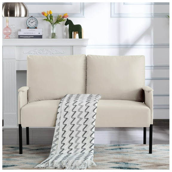 45.7” Metal Frame Loveseat Couch