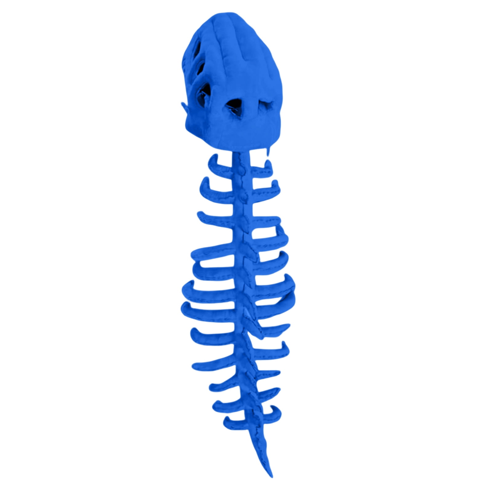 45.7" Spinosaurus Plush Dino Outfit, Outfit Halloween Fun Dinosaur Skeleton Plush Costume with Spine Extension for Parties, Wearable Dino Skeleton Plush (Blue)