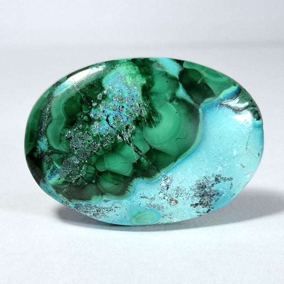 45.70Cts Very Nice Natural Azurite Malachite Oval Loose Gemstone