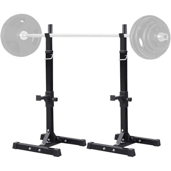 45-71 Inch Adjustable Squat Rack and Bench Press Rack Portable Olympic Weight Stand Pair of Home Gym Squat Machine