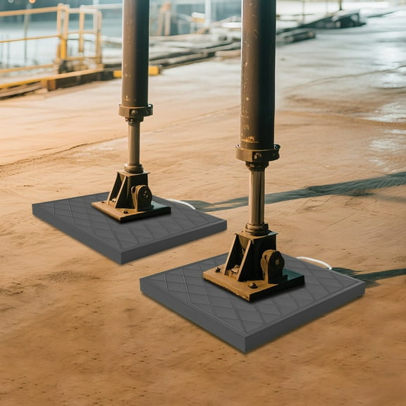 45.72*45.72*3.81cm RV Jack Pad with Handle, 2Pcs Heavy Duty Stabilizing Blocks for Truck/Trailer/Crane