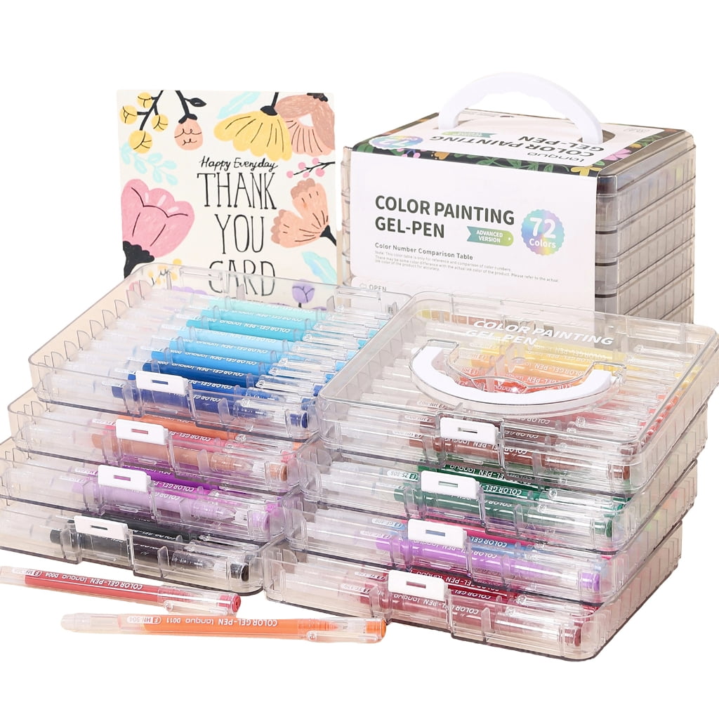 45/72/99 Color Colored Gel Pen 0.6mm Needle Tip Colorful Journaling Pen Multicolored Drawing Pen for Scrapbooking