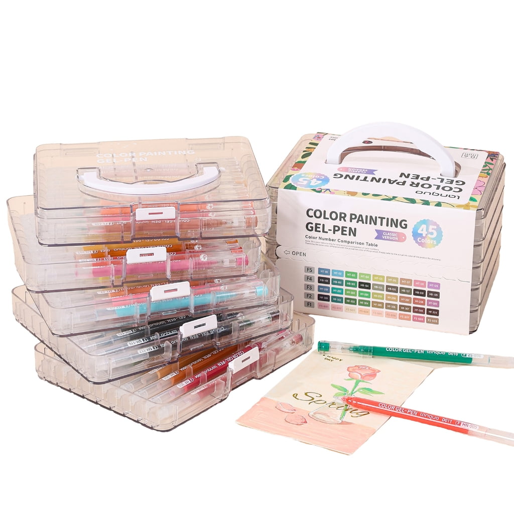 45/72/99 Color Colored Gel Pen 0.6mm Needle Tip Colorful Journaling Pen Multicolored Drawing Pen for Scrapbooking