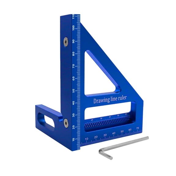 45/90 Degree Aluminum Alloy Miters Triangle Ruler Woodworking Square Protractor High-Precision Measuring for Engineer