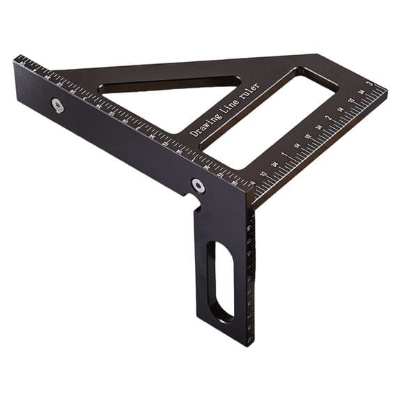 45 90 Degree Carpentry Triangular Square Ruler Protractors Tool for Precise Measuring in Furniture Making & Construction