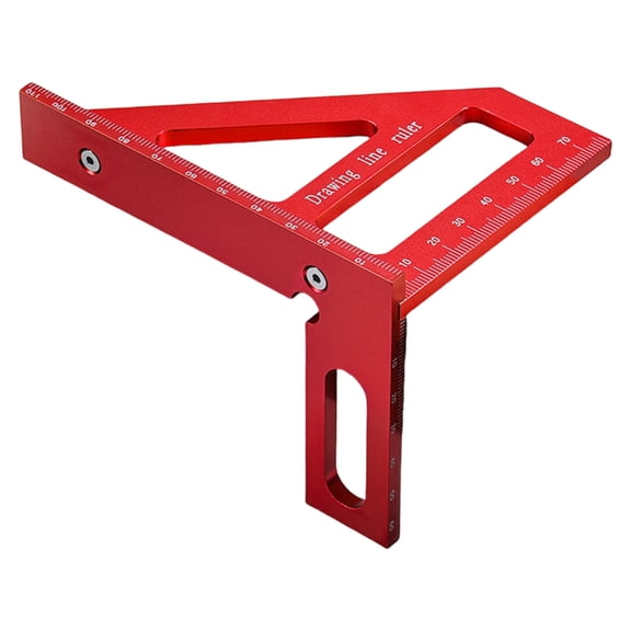 45 90 Degree Carpentry Triangular Square Ruler Protractors Tool for Precise Measuring in Furniture Making & Construction