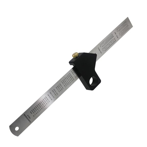 45/90 Degree Round Center Line Scribe Angle Scriber Steel Ruler Aluminum Alloy Positioning Block Woodworking DIY Measuring Tools ,Easy to Use