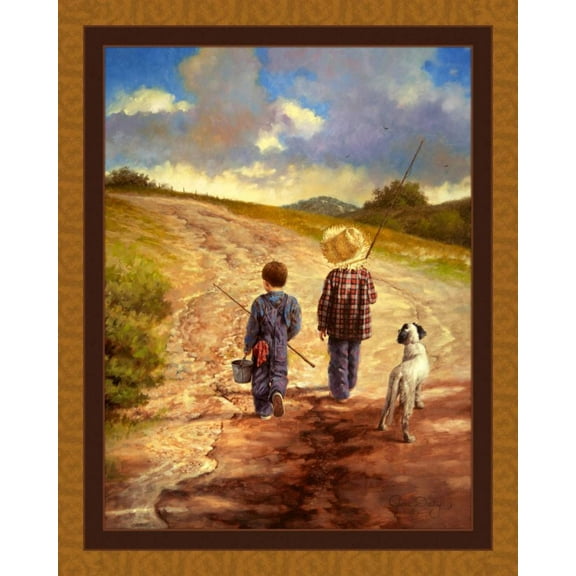 45" A FINE AFTERNOON FOR FISHING PANEL