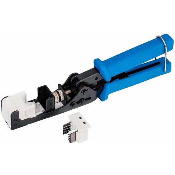 45 Angled Keystone Speed Termination Tool, Fast & Easy Time Saver Punch Down, 45-Degree RJ45 Cat5e Cat6 Cat6a Keystone Jack Installation, Ergonomic Grip
