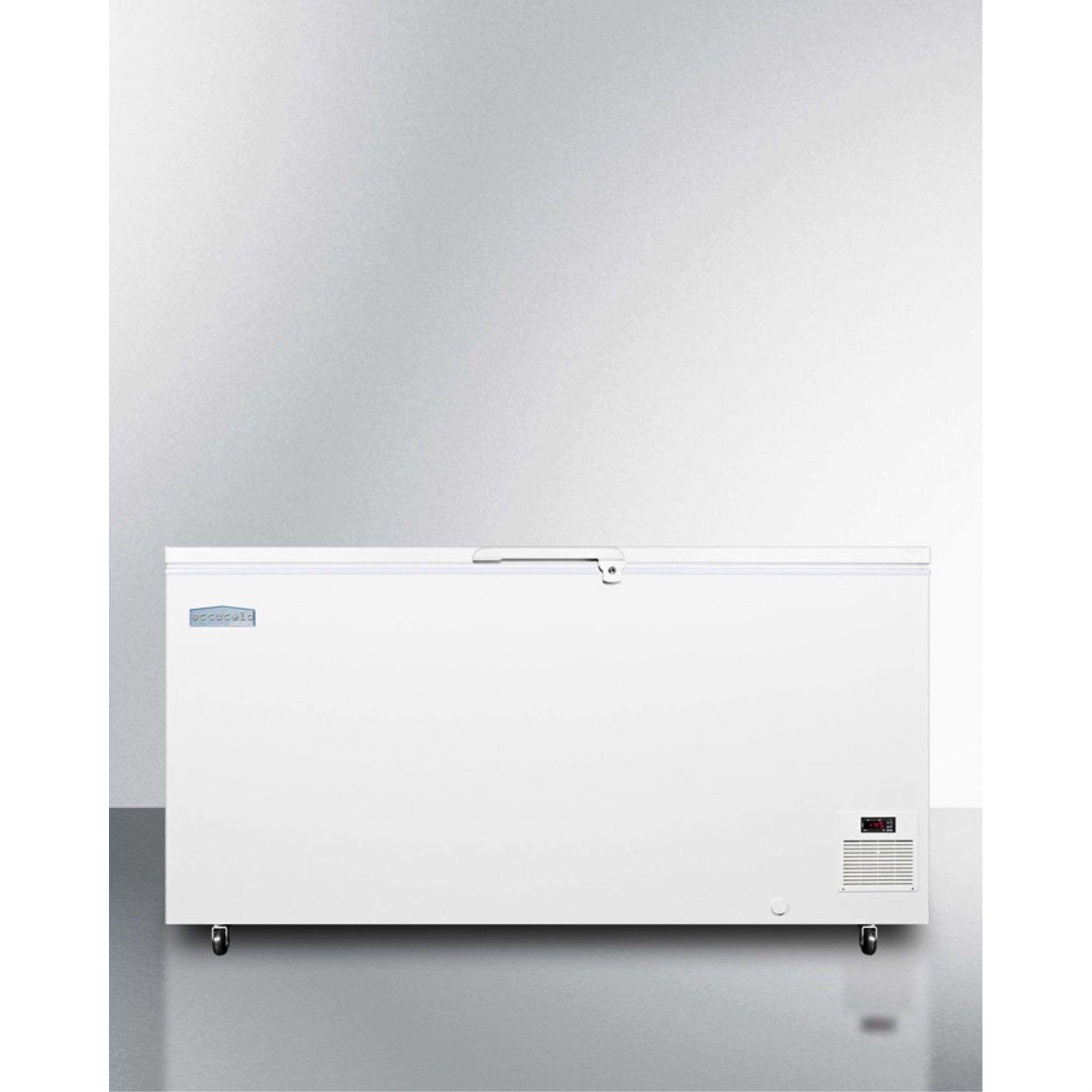 -45 C capable laboratory chest freezer with digital thermostat and 15.5 cu.ft. capacity