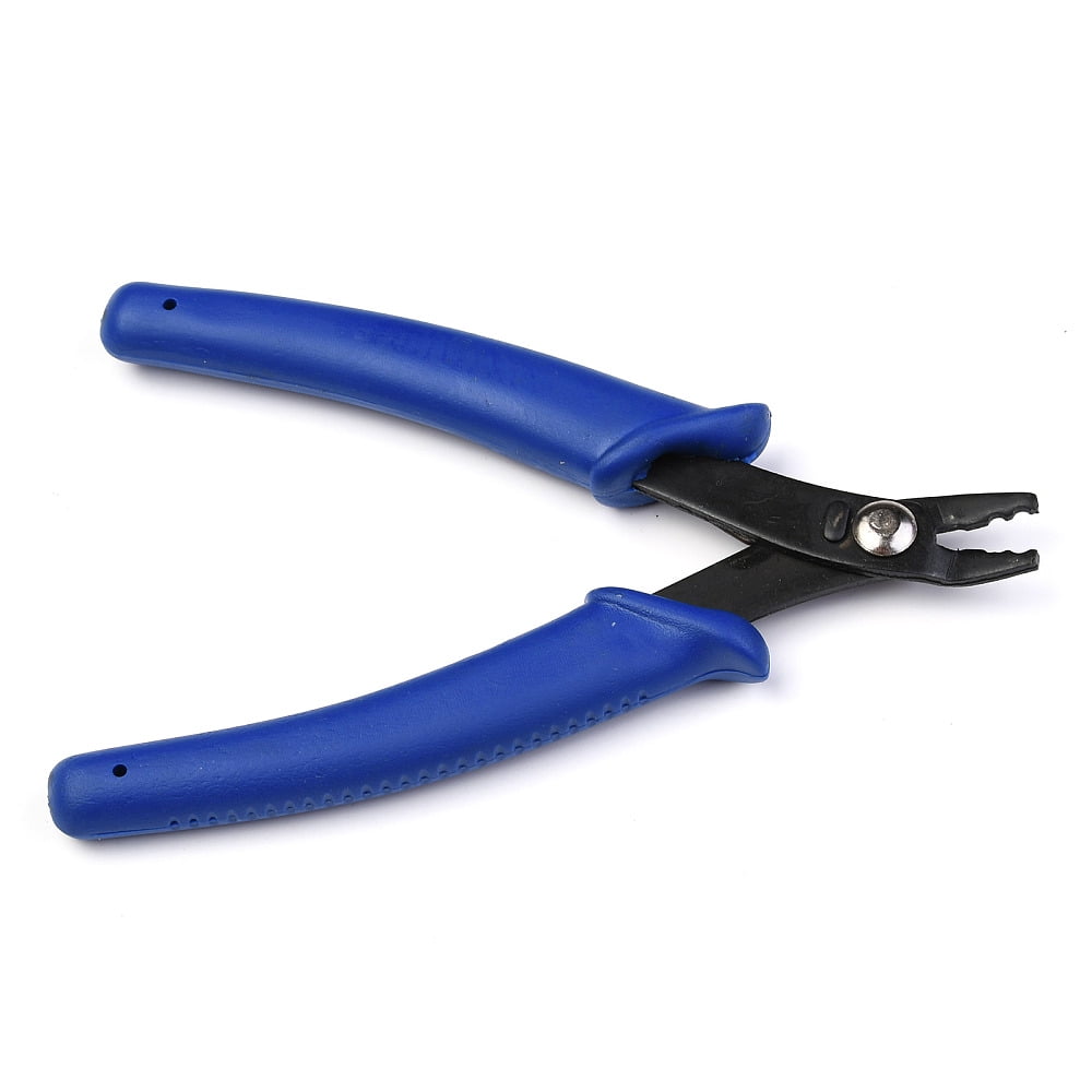 45# Carbon Steel Jewelry Tools Crimper Pliers for Crimp Beads Dark Blue 125x80x14mm for DIY