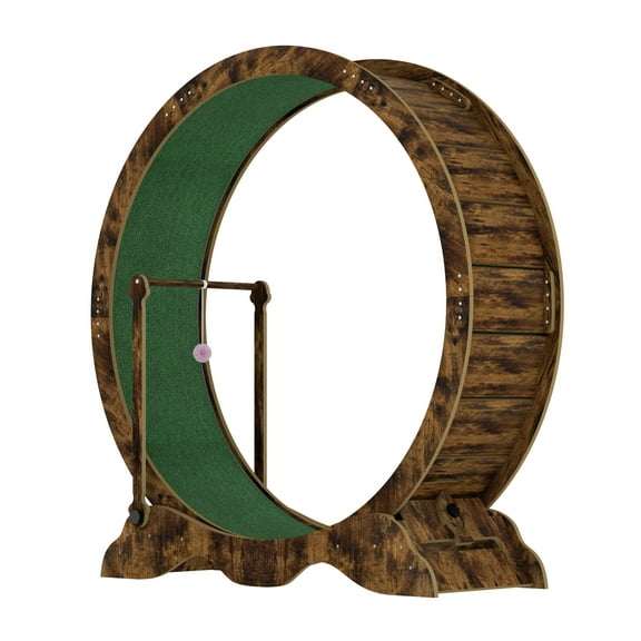 45'' Cat Exercise Wheel for Indoor Cats, Large Wood Cat Treadmill Small Animal Running Wheels with Lock & Playing Ball, Cats Wheel Exerciser for Weight Loss