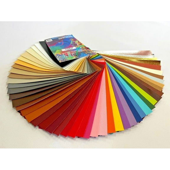 45+ Colors Self-Adhesive Vinyl Fabric Faux Leather 56"Wide Continuous By Yard