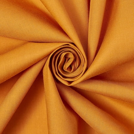 45% Cotton 55% Polyester Broadcloth Fabric Premium Apparel Quilting 59" Wide Sold By the Yard Wholesale (Gold)