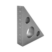45 Degree Aluminum Alloy Angle Ruler Inch Metric Triangle Ruler Carpenters Workshop Woodworking Square Multifunction Tool
