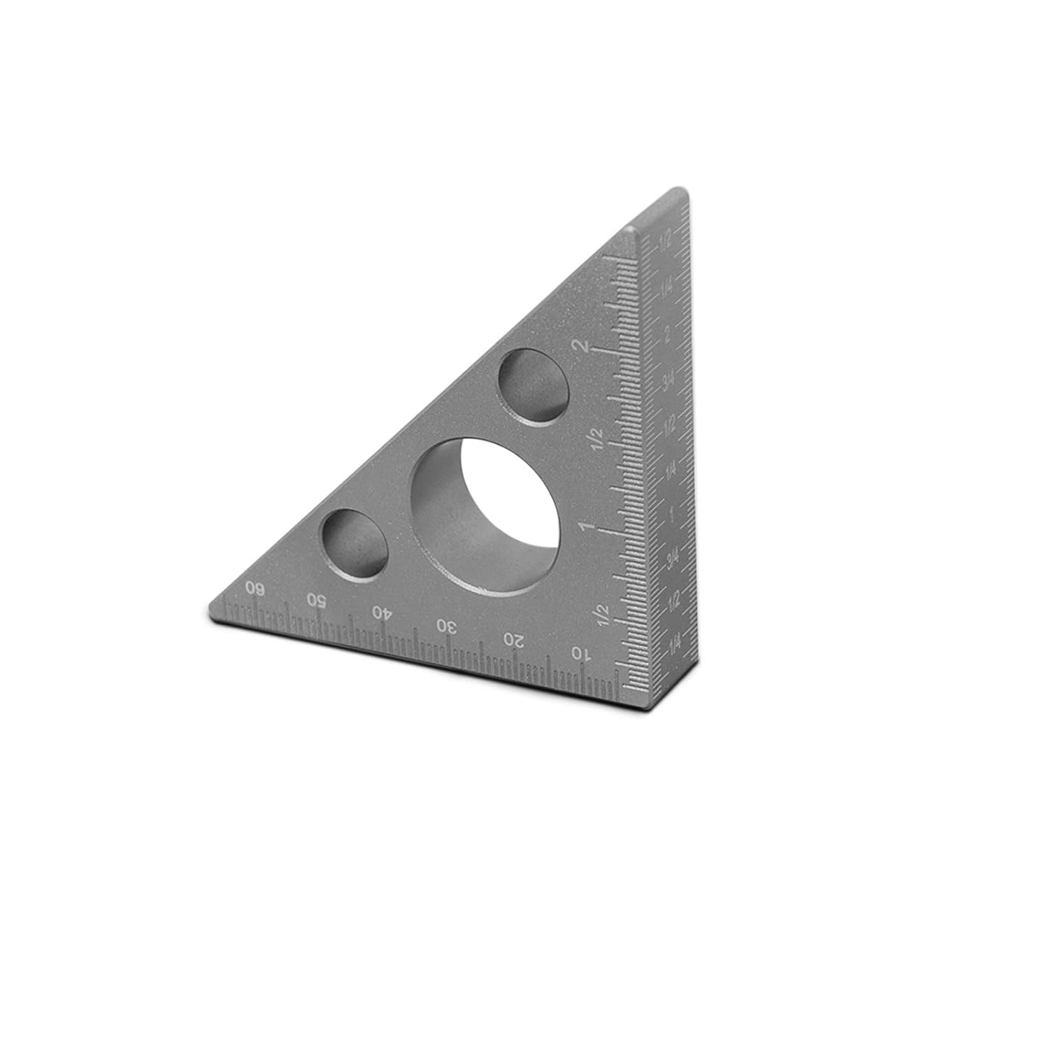 45 Degree Aluminum Alloy Angle Ruler Inch Metric Triangle Ruler ...
