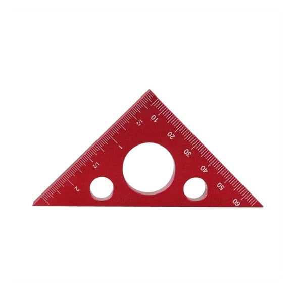 45 Degree Aluminum Alloy Angle Ruler  and Metric Triangle Ruler Carpenter's Workshop Woodworking Square Measuring Tools ,Easy to Use