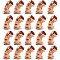 thumbnail image 1 of 45 Degree Elbow Copper Fitting 3/4” Copper Elbow Cpvc Pipe Fitting - 45 Degree Copper Elbow Pipe For Plumbing & Heating Systems (Pack of 20), 1 of 7