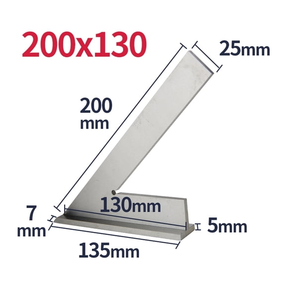 45 Degree Flat Edge Square Ruler For Carpentry Measurment Try Square Carpenter Tools Woodworking Metal Angle Ruler Set Squares ,for Accurate Evaluation