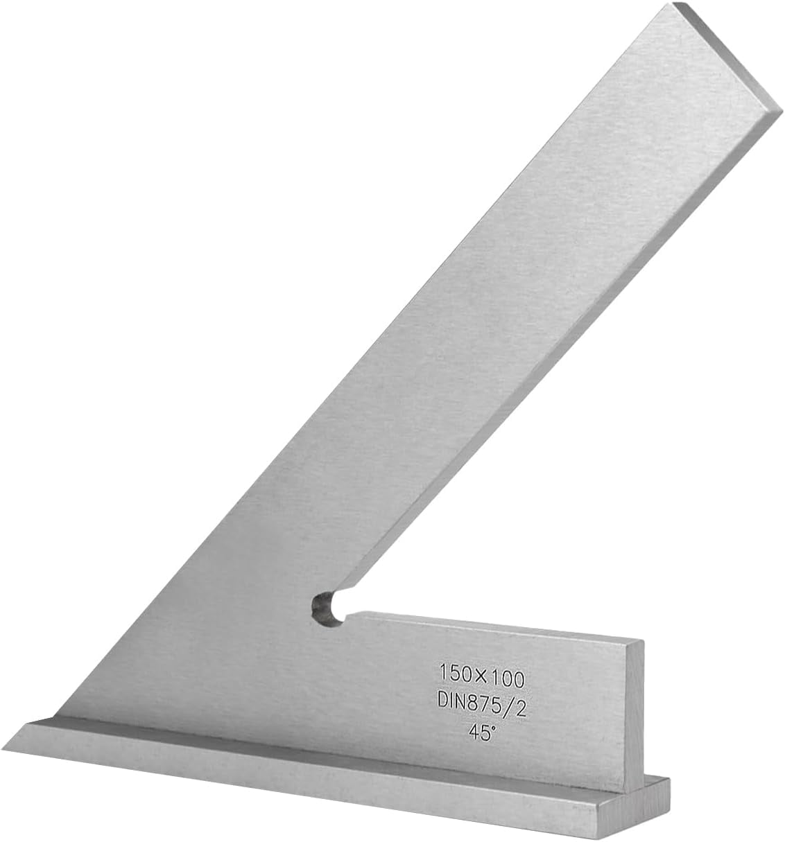 45 Degree Machinist Engineer Square Angle Ruler Tool with Seat, Steel ...