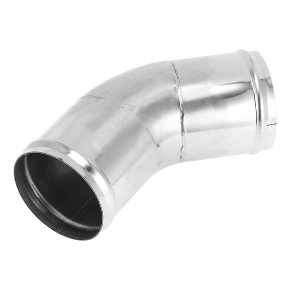 45 Degree Mandrel Exhaust Tube with Bead Roll DIY Custom 2.75" OD 3.94" Length T304 Stainless Steel Silver Tone