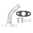 45 Degree Turbo Oil Return Drain Flange Pipe Kit Aluminum Alloy