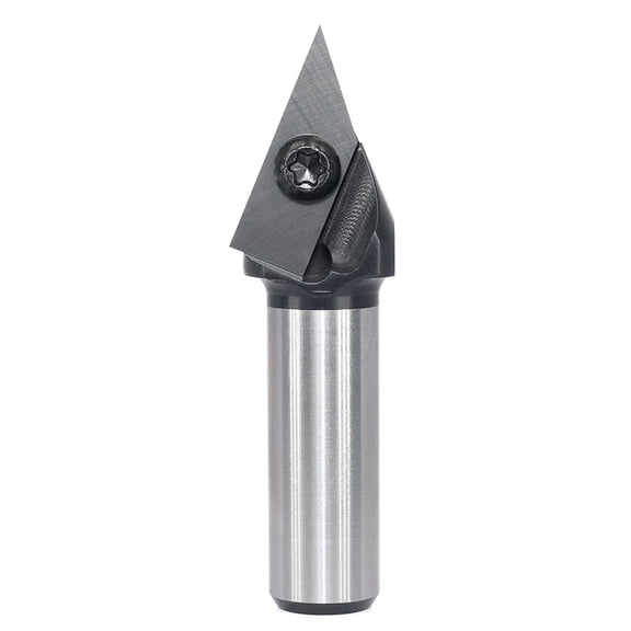 45 Degree V-Shaped Router Bit, Carbide Flute End Mills for Woodworking,6.35mm Shank