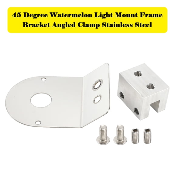 45 Degree Watermelon Light Mount Frame Bracket Angled Clamp Stainless Steel
