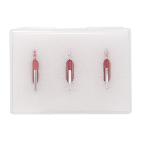 45 Degree for Cutting Plotter Blade High Hardness Tungsten Carbide Vinyl Cutter Knife Blade Machine Tool 3Pcs,3 * blade,red