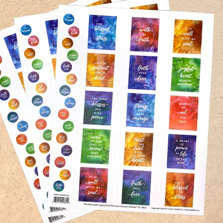 45 Faith & Hope Poly Waterproof Labels for Essential Oil Aromatherapy Bottle or Lip Balm Tubes by Rivertree Life