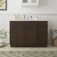 thumbnail image 1 of 45" Freestanding Bathroom Vanity Cabinet without Top in Brown, 1 of 6