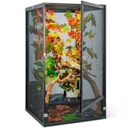 45 Gallon Escape-Resistant Reptile & Insect Habitat - Crystal View Tank with Magnetic Locks, Advanced Ventilation for Tarantula Enclosure, Lizard Cage & Hermit Crab Kit