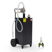 45 Gallon Gas Caddy - Portable Fuel Tank with Pump and Wheels Portable Fuel Storage Tank for Car, Lawnmower, ATV, Boat, Motorcycle