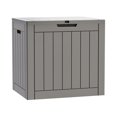 thumbnail image 1 of 45 Gallon Waterproof Storage Deck Box Patio Furniture Organization Container with Lockable Lid, PP Outdoor Side Table for Garden, Yard, Poolside, Gray, 1 of 9