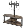 thumbnail image 1 of 45" Height Adjustable TV Stand with Mount for up to 75 inch TVs, Entertainment Center with Power Outlet & LED Lights, 3-Tier Storage Cabinet for Living Room & Bedroom, 1 of 11