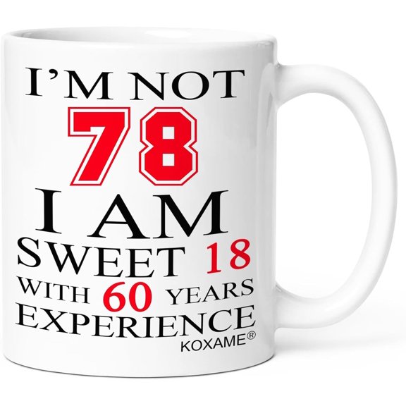 I'm Not 45 I Am Sweet 18 With 27 Years Experience Coffee Mug, Turning 45 Year Old Birthday Gifts for Mom, Dad, Wife, Husband, Sister, Friends, Coworkers, Happy 45th Birthday Gifts Ideas (45th)