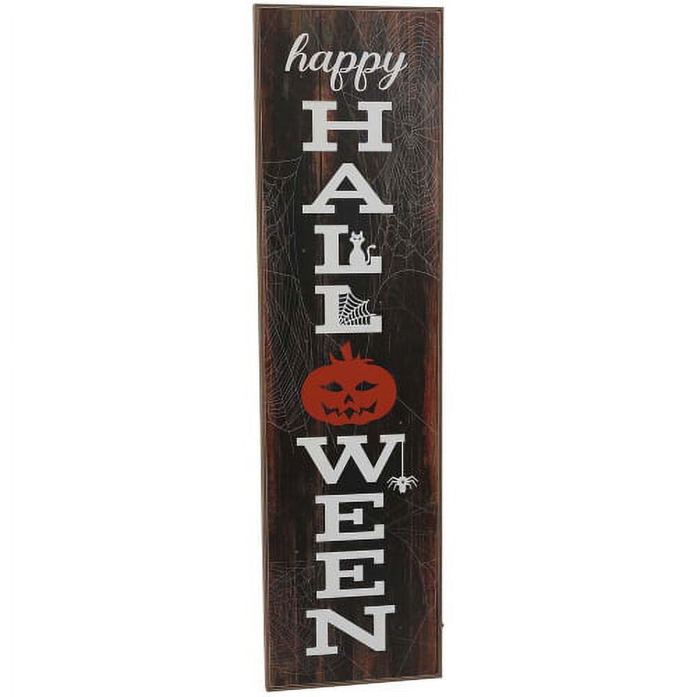 45-Inch Multicolor MDF Halloween Porch Leaner Sign with LED Lights