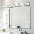 thumbnail image 1 of 45 Inch 6-Light LED Vanity Light, Modern Dimmable Bathroom Fixture with Rotatable Heads, Chrome Finish, 1 of 9