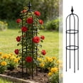 thumbnail image 1 of 45 Inch Tall Climbing Plants Trellis, 115cm Garden Plants Support Stake for Outdoor Courtyard Balcony, Heavy Duty Flower Vine Frame for Climbing Plants, 1 of 7