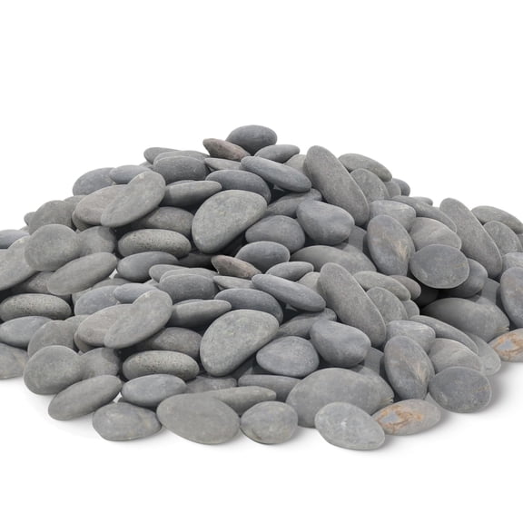 45 LB Natural Grey Mexican Beach Pebbles - 1-2 Inch Decorative River Rocks for Landscaping, Garden Paving, Walkways, Backyard and Crafts Bulk Stones