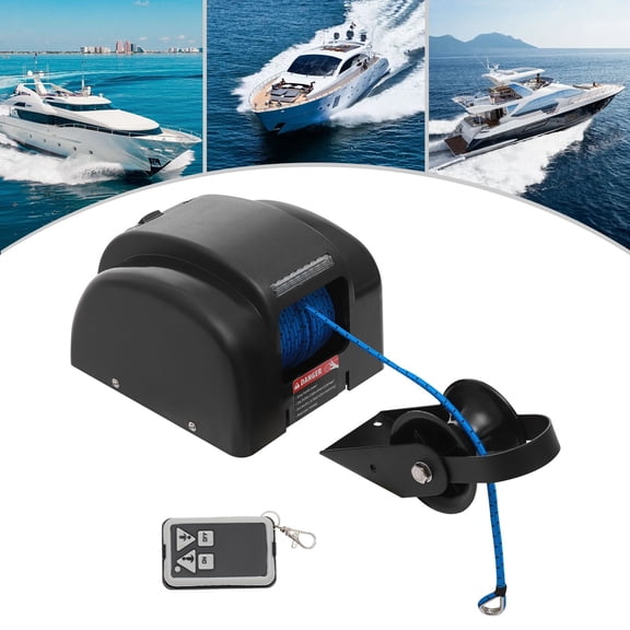 PEAKORA45 LBS Boat Anchor Winch Electric Marine Winch With Wireless Remote Free Fall