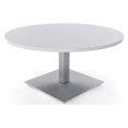 thumbnail image 1 of 45" Large Round Coffee Table For Office Reception Square Metal Base, 1 of 6