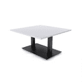 thumbnail image 1 of 45" Large Square Coffee Table For Office Double Post Metal Base, 1 of 6
