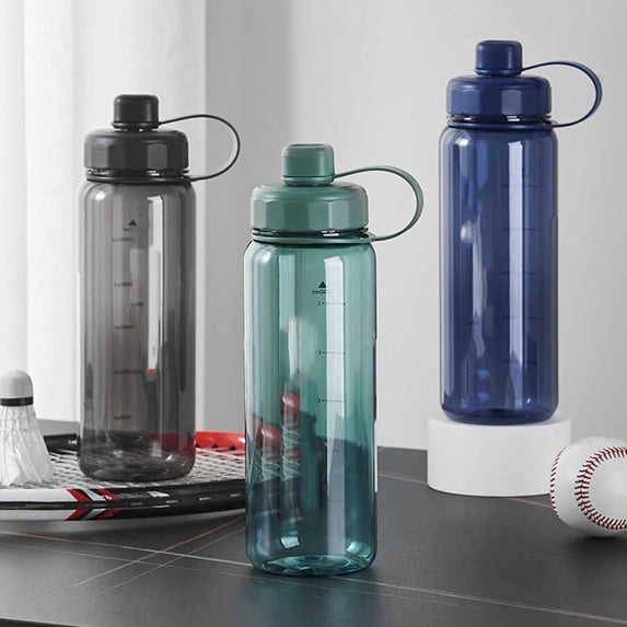 45 Oz & 67 Oz (2 Count) BPA-Free Plastic Sports Water Bottles with Leak-Proof Lids & Carry Loops, Lightweight & Durable, Ideal for Gym Workouts, Outdoor Hiking, Running, Camping fo