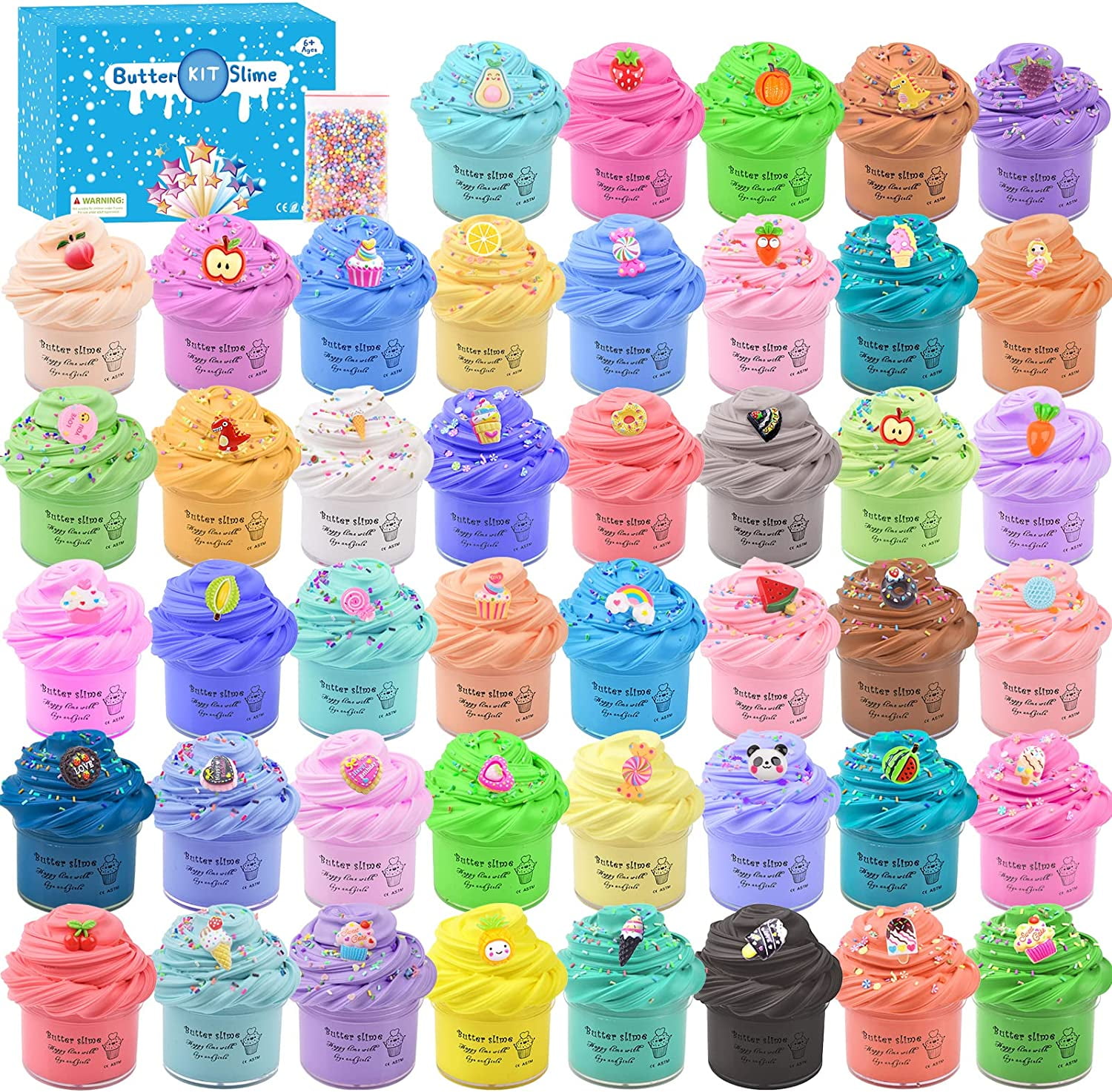 Unicorn Colorfull Butter Slime Kit,13 Pack Slime Party Favors,DIY Slime  Toys for Kids,Soft & Non-Sticky,Birthday Gifts for Girls and Boys