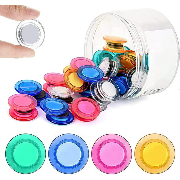 45 Pack Round Fridge Magnets, Small Strong Magnets for Whiteboard, Fridge, Kitchen, Office, Classroom (Assorted)