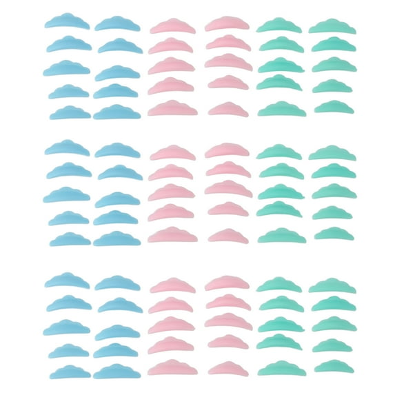 45 Pairs Silicone Eyelash Pads Reusable 5 Sizes 3 Colors Lash Perm Lash Lift Rods Eyelash Perming Curler Lash Lifting Pads